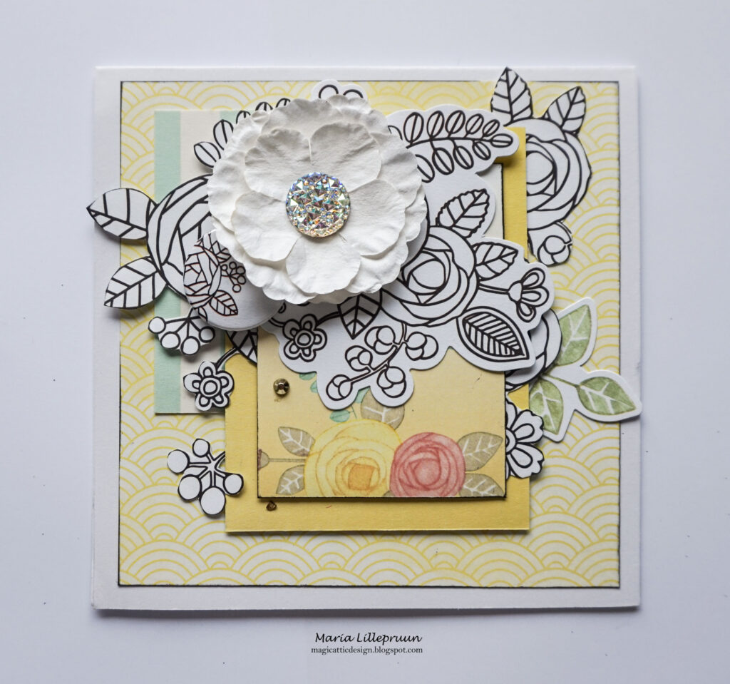 Lady Bloom card by Maria Lillepruun