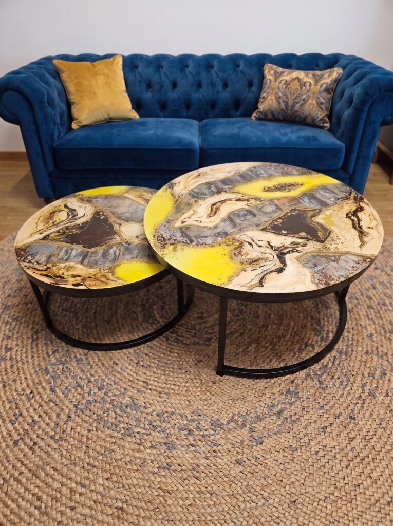 Sunlit Marble Tables by Maria Lillepruun