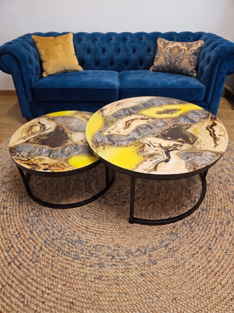 Sunlit Marble Tables